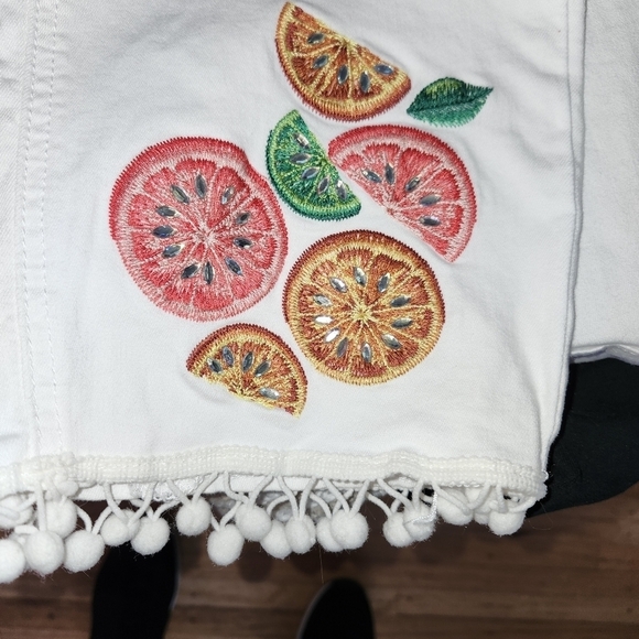 MOLITA White denim jeans with applique - Picture 4 of 6